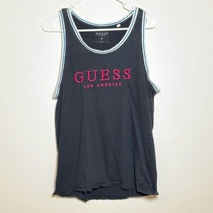 GUESS Los Angeles Tank Top Men’s Medium Black‎ Sleeveless Athletic Muscle Shirt